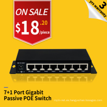 Switch PoE pasivo 8 puertos 24V 48V